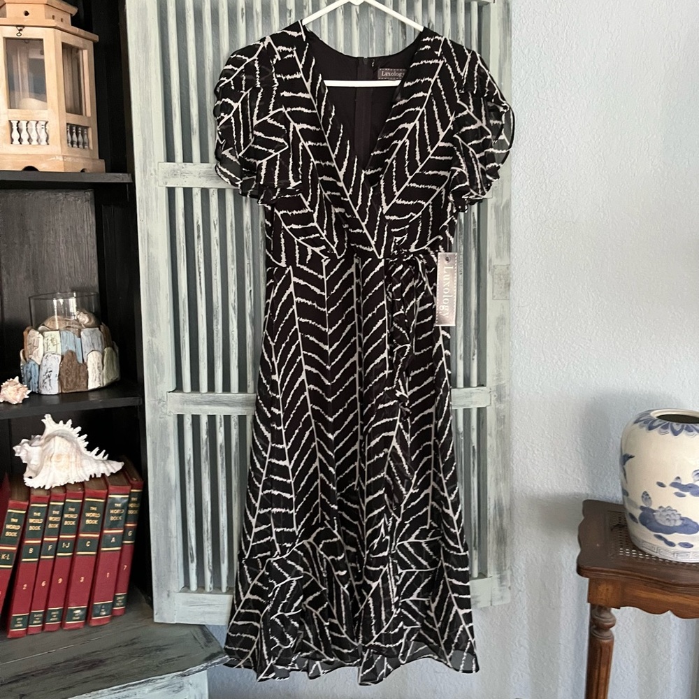 LUXOLOGY NWT Black and White Dress!
